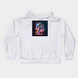 Astronaut dancing in space Kids Hoodie